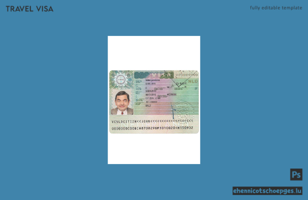Beispielansicht eines Schengen-Visums für die Niederlande